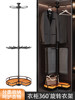 Corner Wardrobe Rotating Clothes Rack Trouser Rack 360-Degree Hanging Clothes Rack Cloakroom Corner Multi-Functional Pull-Out Basket Trouser Rack
