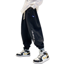 Boy pants sports pants spring autumn style 2023 new children autumn clothing fried street sweatpants CUHK boy fall long pants tide