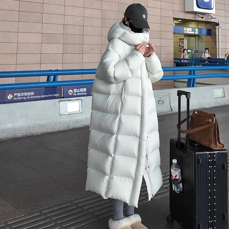 Long Over-The-Knee down Jacket for Women, 2026 Winter New Style, Hooded, Loose Fit, Thickened, Extreme Cold Puffer Goose down Coat Long Over-The-Knee down Jacket for Women, 2026 Winter New Style, Hooded, Loose Fit, Thickened, Extreme Cold Puffer Goose down Coat