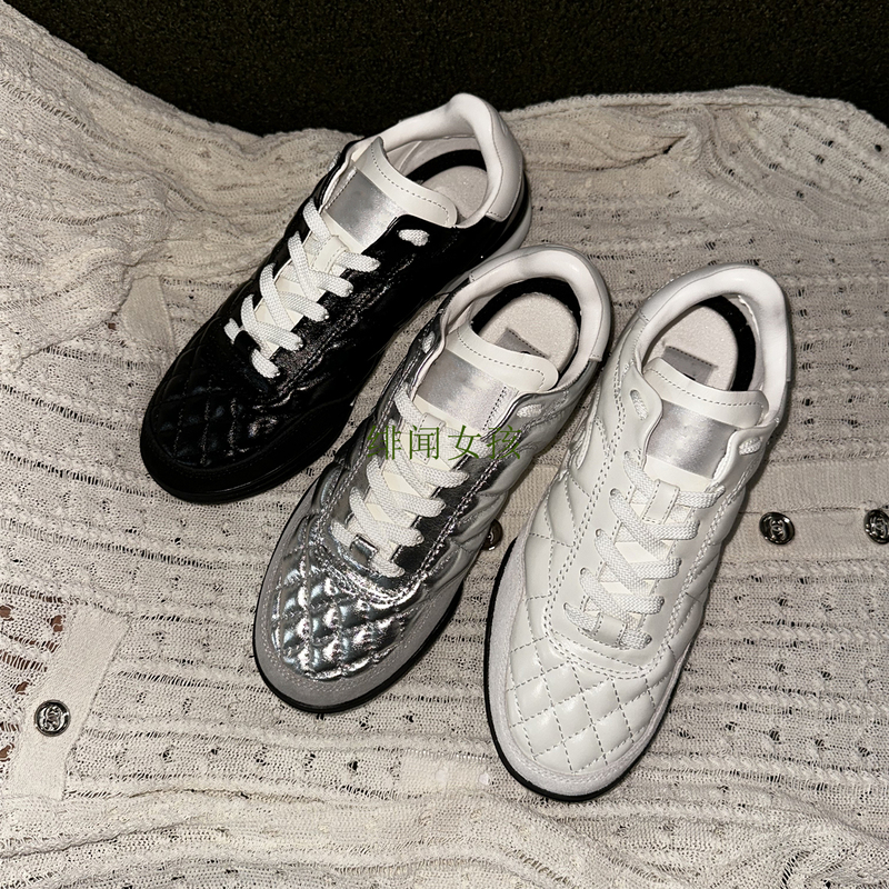 [Last Stock] the Goods Have Been Sold Out and Are Gone to Outer Space 24A Oil Wax Leather Training Sneakers Diamond Pattern Baseball Tennis Shoes
