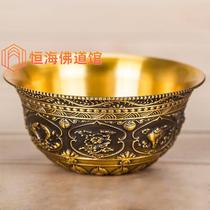 Pure copper - eight auspicious water bowl for bowl sculpture pure copper - water bowl Tibetan supplies a set of 7