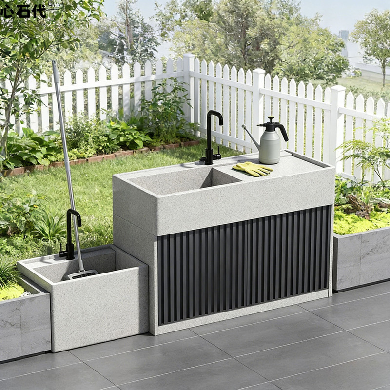 Outdoor Wash Basin, Courtyard Sink, Granite Stone Laundry Sink, Marble Sink, Outdoor Stone Wash Basin
