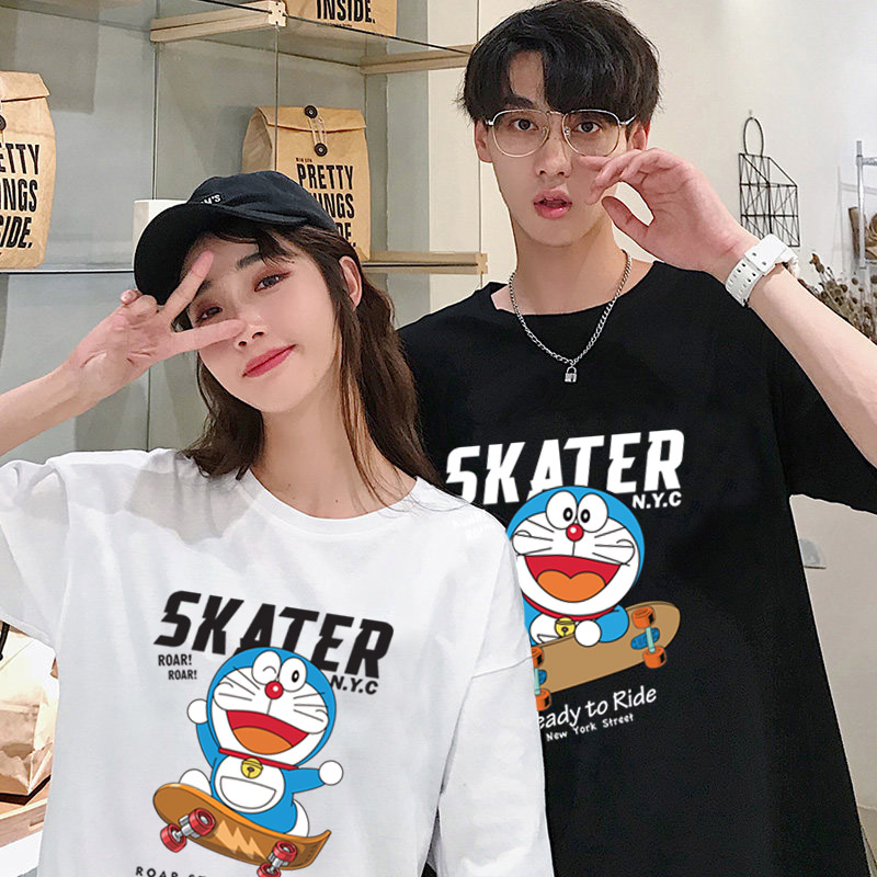 哆啦A梦联名！纯棉情侣短袖T恤