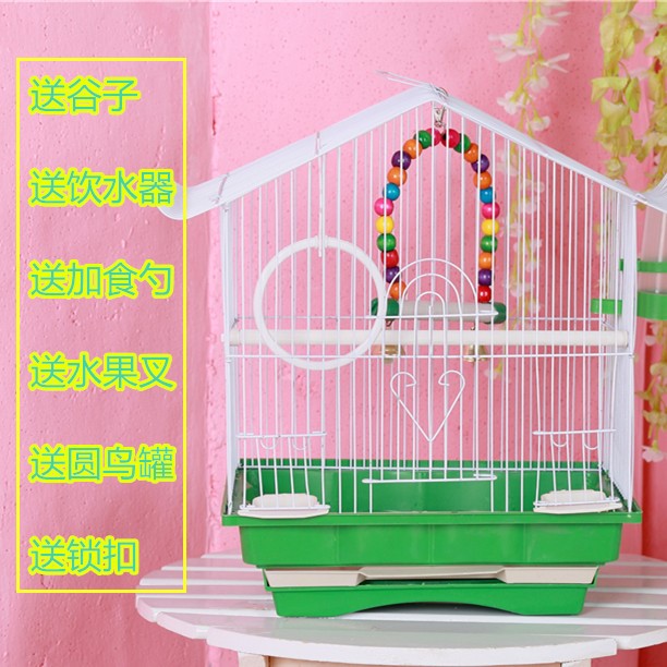 Tiger Peony Parrot Bird Cage Wen Bird Cage Small Bird Cage House Type Bird Cage Pet Bird Supplies