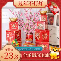 Spring Festival shopping mall decoration with cannons hanging firecrackers and firecrackers swing pieces New Years decorations New Years decorations New Years windows arrange annual goods