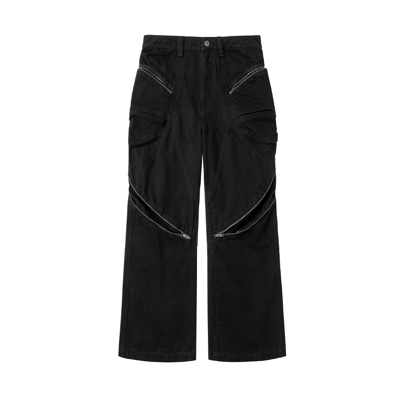 Avinmade/“Sector 9” Multi-Zipper Deconstructed Work Pants