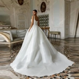 Атласные романтические свадебные платья сексуальные свадебные платья на заказ