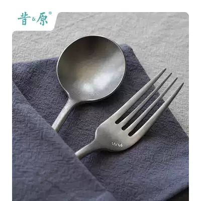 Past as a fall fog snowflake silver matte retro soup spoon comfortable hand feel knife and fork spoon fruit fork dessert spoon