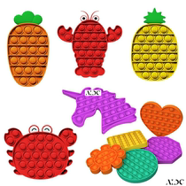 New Push Bubble Fidget pop it Toys Adult Kids Unicorn