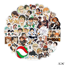 50Pcs Set Haikyuu   Stickers Japanese Anime Sticker Volleyba