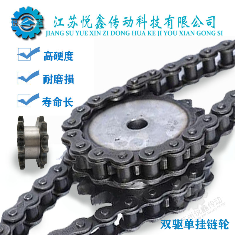 5 minutes 10A double drive fake double row chain wheel gear 12 to 29 30 teeth hanging 2 single row chain roller sprockets