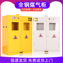 Gas tank cabinet Liquefied gas bottle special cabinet All-steel methane gas cylinder explosion-proof alarm gas cylinder cabinet Gas tank storage cabinet