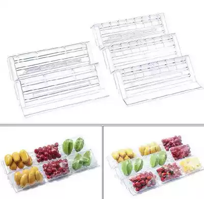 Milk trapezoid storage supermarket freezer display table pad transparent ladder air curtain cabinet shelf multi-functional removable