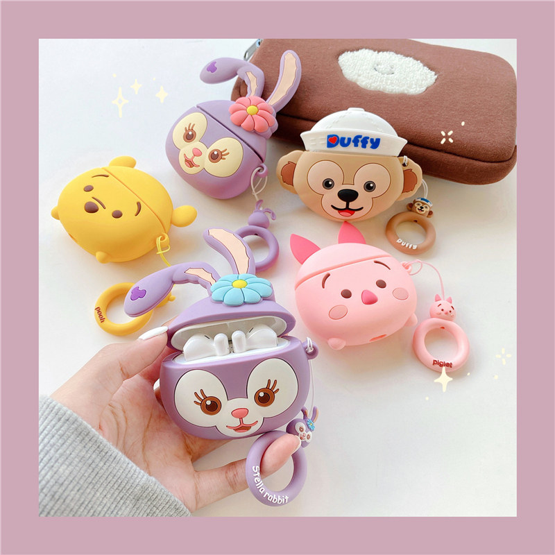 Suitable for Huawei freebudspro protective sleeves freebuds3 4 generations ins little rabbit Cubs freebud 4i wireless Bluetooth headphones Soft shell personality creativity