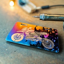 Road car advertising rear plate acrylic fourth generation little monkey 12V reflective rear plate personalized rear plate no wiring