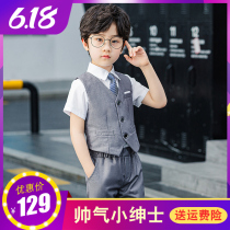 Primary school student Machia small host kindergarten Costume Kid gown Childrens graduation Prince Summer Performance Boy