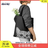 Черный фон цветочный кот холст G Bagital Q Printin