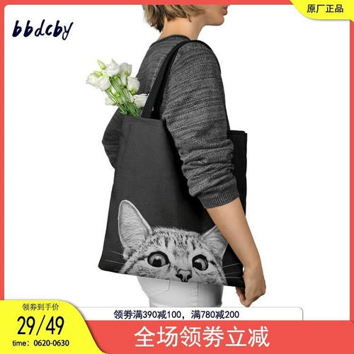 Черный фон цветочный кот холст G Bagital Q Printin