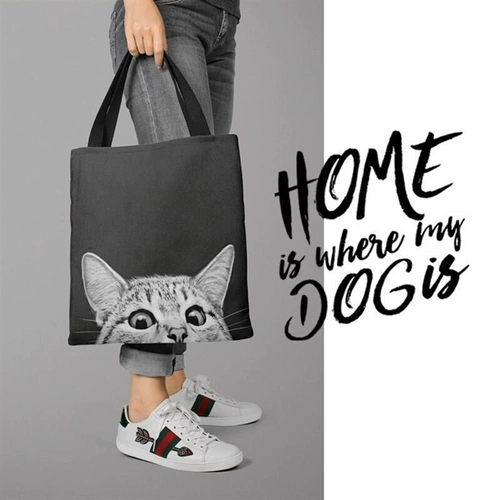 Черный фон цветочный кот холст G Bagital Q Printin