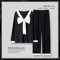 Cotton Silk Pyjamas Woman 2022 New Spring Autumn Season Lady Long Sleeve Family Residence Suit Princess Wind Autumn And Winter Extras