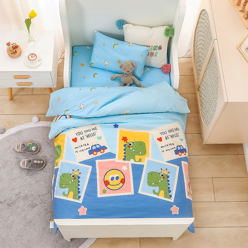 Kindergarten quilt three pieces of pure cotton clamp cotton sleeve children nap bedding six pieces of baby to garden