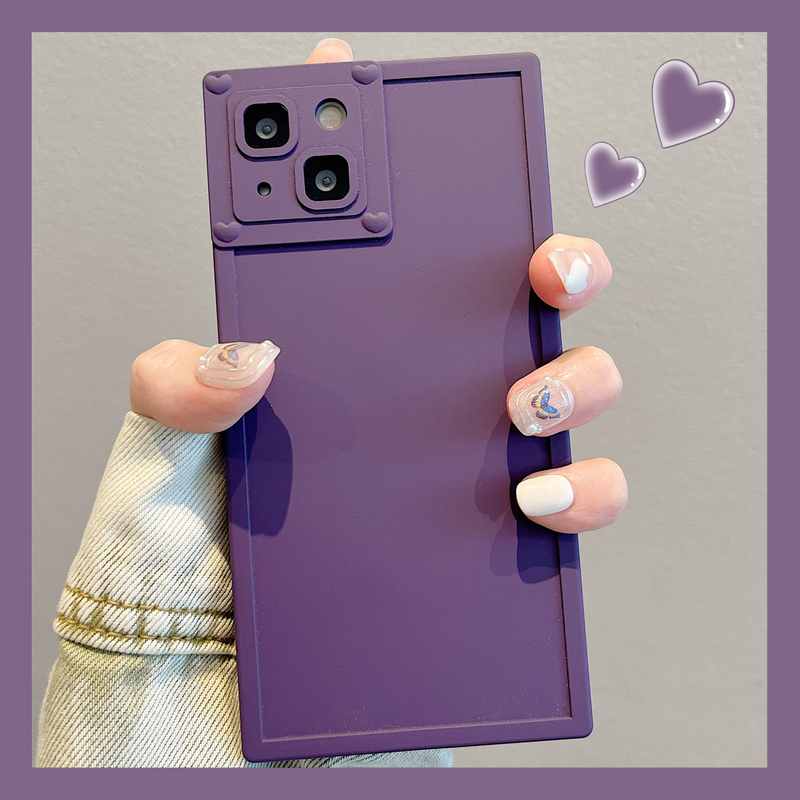 Suitable for iPhone 17 Phone Case, New Model for iPhone 16, Apple 14 Pro Max, Niche Simple Solid Color Square Design, Full Coverage Anti-Drop for iPhone 15, Silicone for iPhone 13, High-End Feel Phone Case for iPhone 11/12, Super Popular for Men and Women for iPhone 18 Pro