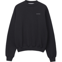 alexanderwang亚历山大王中性密绒圆领套头衫长袖卫衣