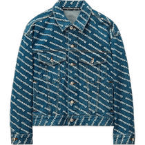 alexanderwang womens logo printed denim biker jacket