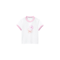 New products for autumn] alexanderwang Ms. Wang’s suga baby printed short-sleeved T-shirt