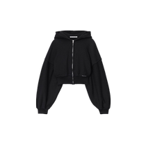 alexanderwang classic terry short zip hoodie