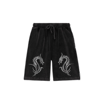 Selected 50% off] alexanderwang Alexander Wang unisex dragon pattern artificial crystal shorts