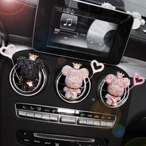 Car aromatherapy ornaments high-end creative Diamond cute violent bear car air outlet perfume car interior decorations women