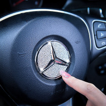New Mercedes-Benz C E A- Class GLK GLA CLA GLC steering wheel decoration stickers Diamond stickers with drill interior modification stickers
