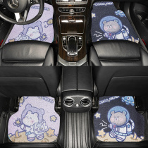 2021 new car silk ring foot pad single piece cartoon cute car carpet anti-dirt protection pad car car pedal pad