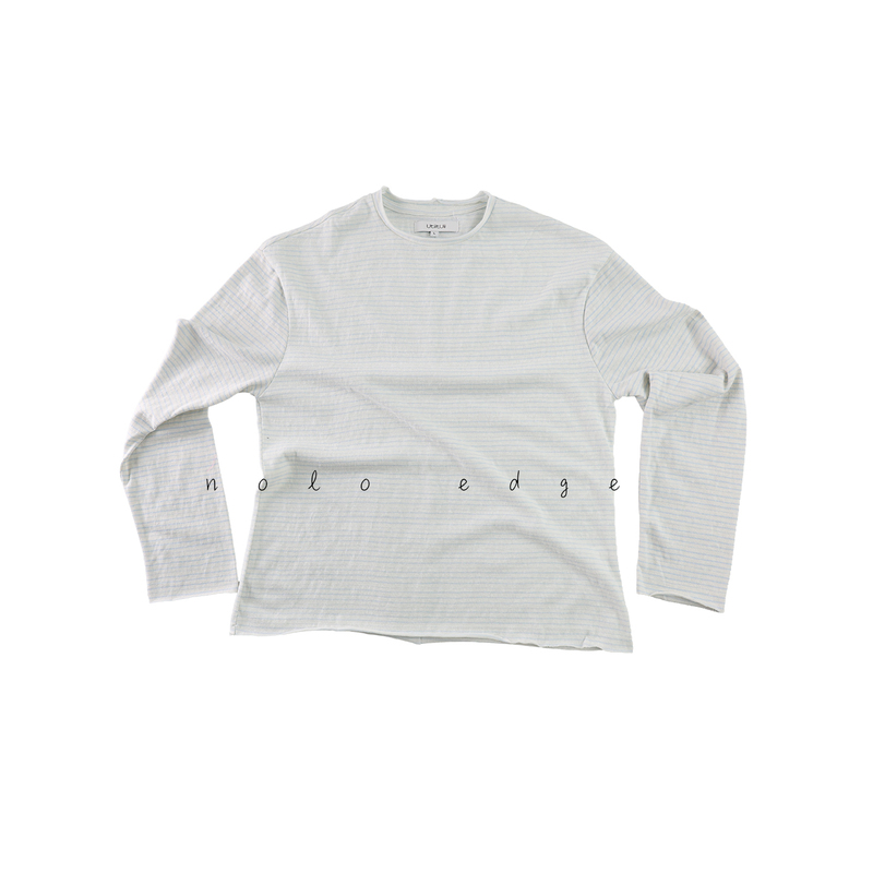 Nolo Edge Principle Loose-Fitting Horizontal Striped Niche Artistic Style Relaxed College Style Long-Sleeve T-Shirt Base Layer