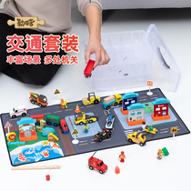 Lekoo childrens crawling mat Scene mat Household foldable traffic track Train toy mat Mouse mat Floor mat blanket