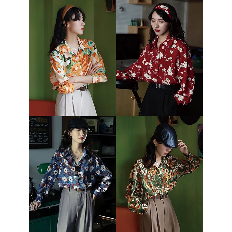 Xiaowujia Classic Hong Kong Style Disco Annual Meeting Team-Building Party Floral Shirt for Men and Women, Retro Nostalgic Performance Costume Xiaowujia Classic Hong Kong Style Disco Annual Meeting Team-Building Party Floral Shirt for Men and Women, Retro Nostalgic Performance Costume