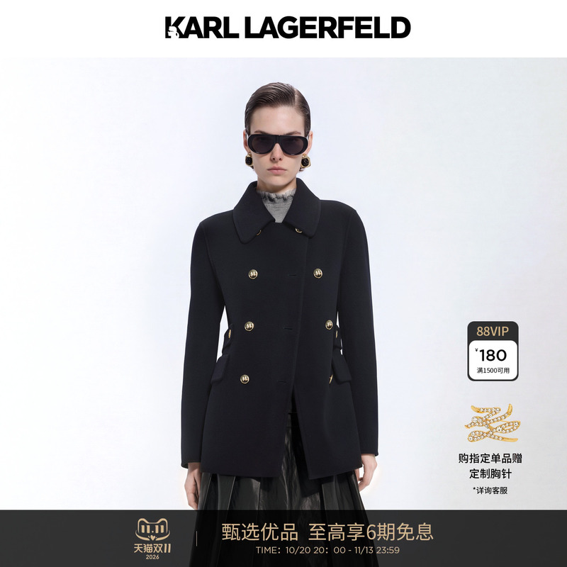 Cashmere Blend』Lapel Wool Coat Karl Lagerfeld Karl Lagerfeld Lafayette Women's Clothing Cashmere Blend』Lapel Wool Coat Karl Lagerfeld Karl Lagerfeld Lafayette Women's Clothing