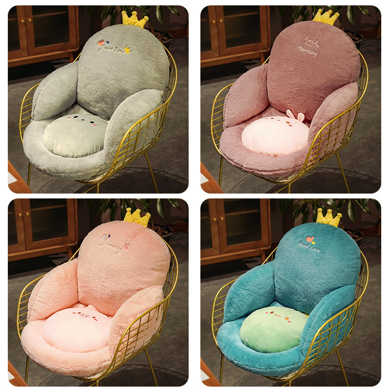 Cartoon cushion back all-in-one non-slip office sitting cushion sedentary waist pad fully surrounded chair cushion