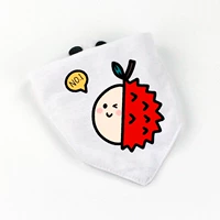 Домашний треугольный шарф-белый личи