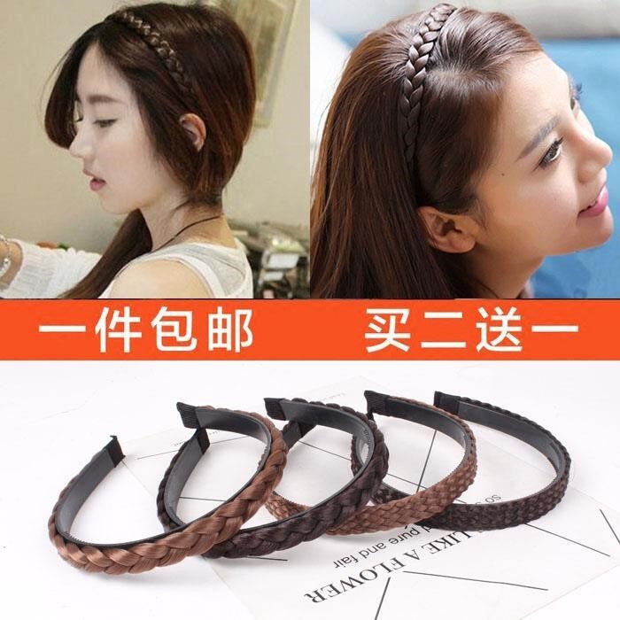 Anti-slip head accessories hairpin press hair short hair 2018 women's hair hoop Korean simple head hoop generous hair bun adult