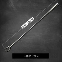 ?Stainless steel wooden handle meat hook Meat hook Meat hook Roast hook Pork hook Braised hook Large coarse hook fishing meat double