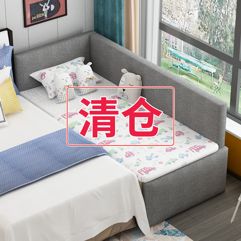 Crib Splicing Large Bed Solid Wood Child Bed Boy Cot Single Bed Single Bed Widened Bedside Baby Bed Can Splice Bed