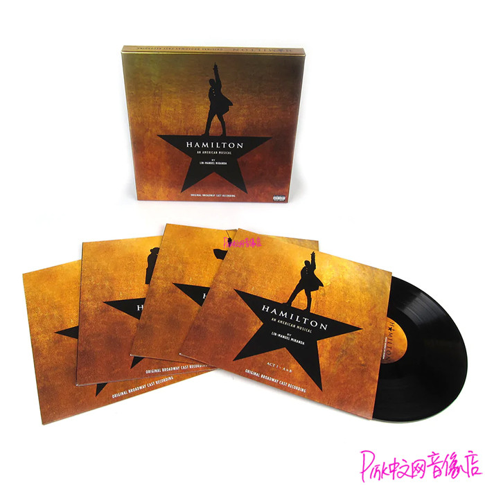 On Broadway musical Hamilton Hamilton Original Sound Black Gel Record 4LP-Taobao