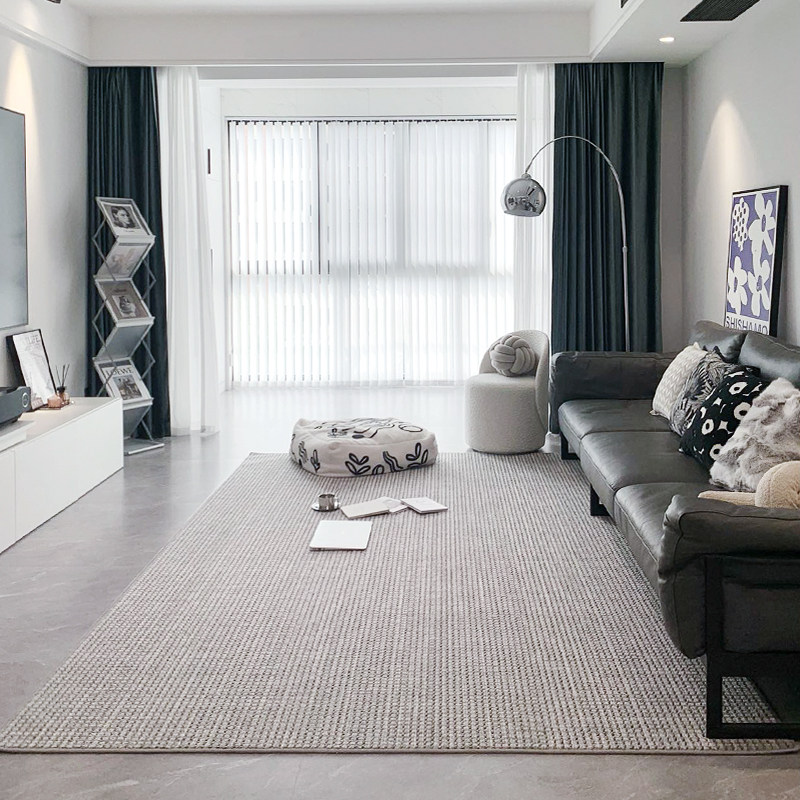 (Gayin) net red vegetarian color Japanese striped wool rug rug minimalist living-room sofa tea table cushion bedroom blanket short suede