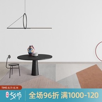 (Jiayin original)Caramel color Nordic light luxury villa wool handmade carpet living room coffee table blanket modern simplicity