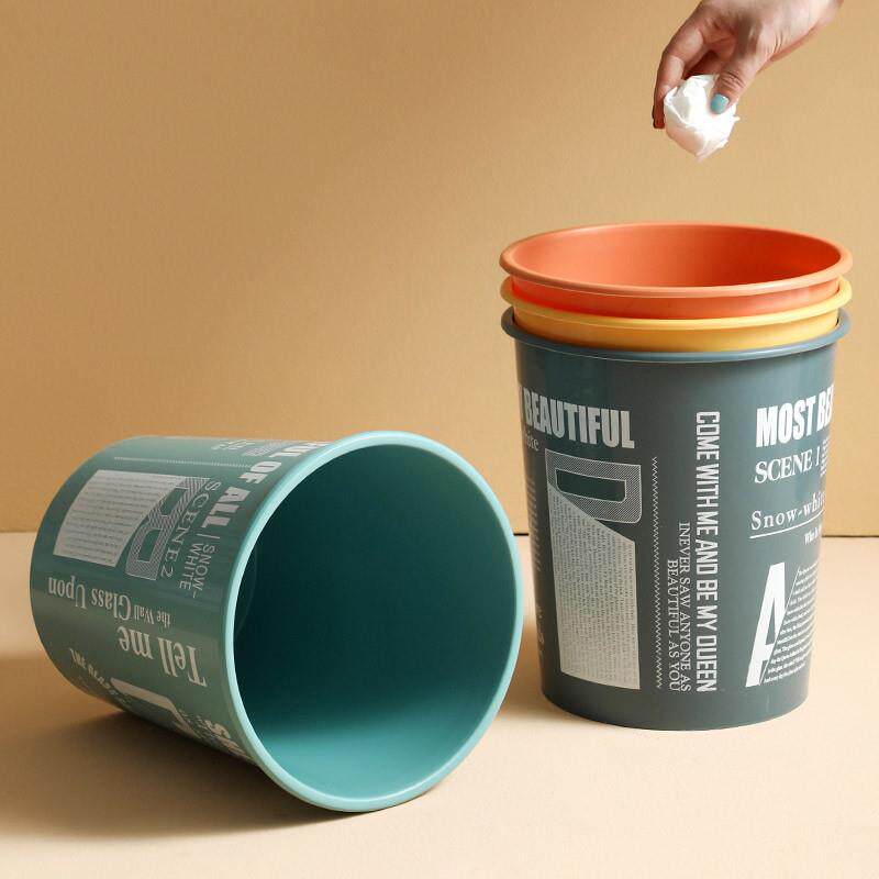 Cute Teenage Girl Large Capacity Living Room Home Litter Silo Creative Toilet Trash Can Bedroom without lid containing barrel J-Taobao