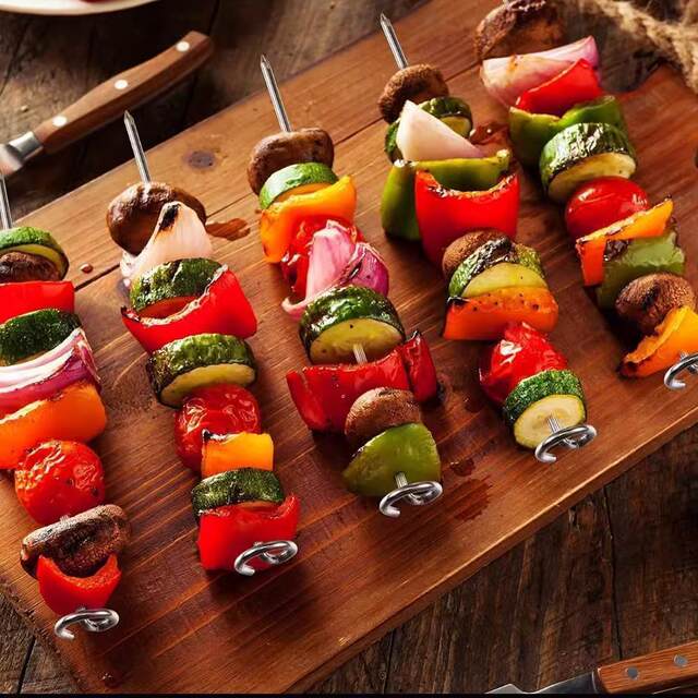 Air Fryer Grill Rack for Home Use, Oven Hanging Rack, 304 Stainless Steel, No-Turning Vertical Barbecue Skewer Rack