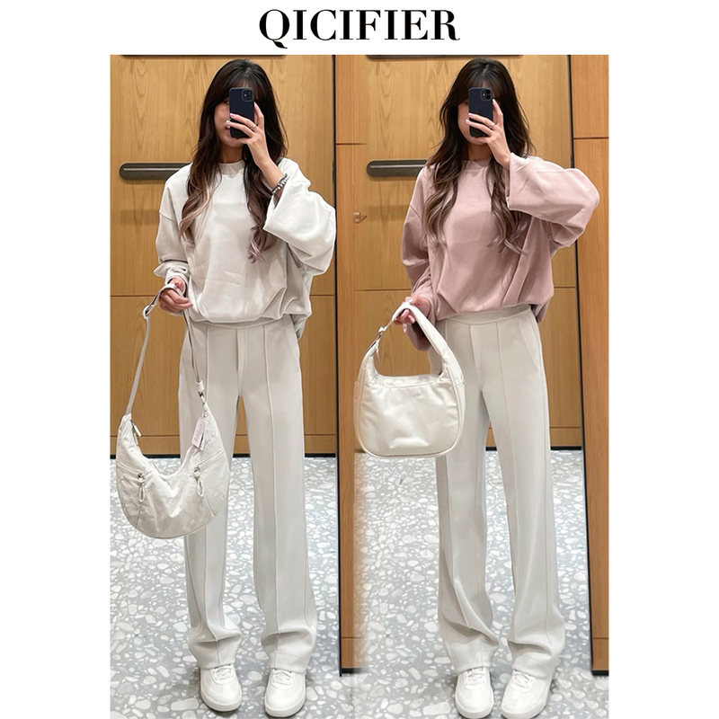【Qicifier】Straight-Leg Proportion-Enhancing, Slimming, Leg-Lengthening Sports Yoga Straight-Leg Pants 5414