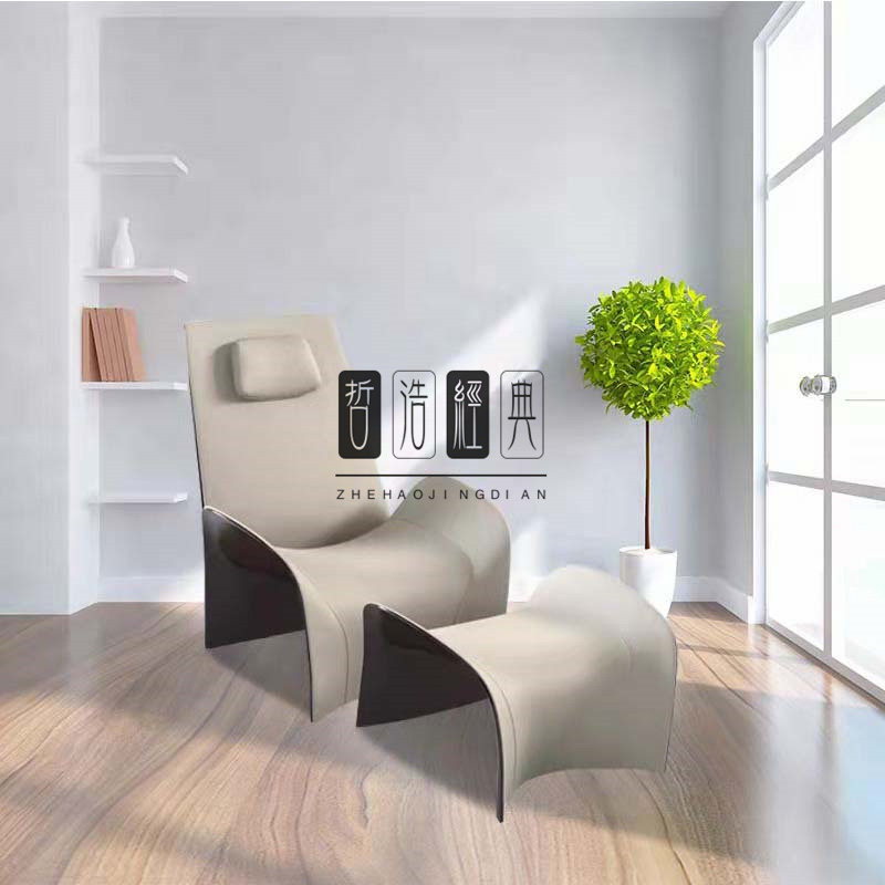 Italian designer fiberglass special-shaped modern minimalist h-shaped leisure chair personality chair model house villa